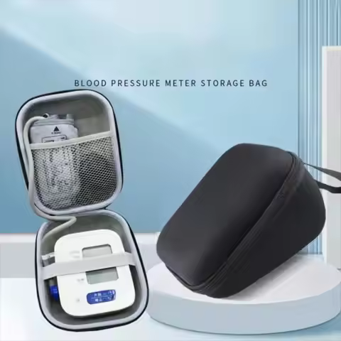Portable Blood Pressure Monitor Bag Hard EVA High Capacity Tonometer Storage Bag Waterproof for Omro