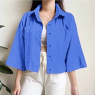 Kemeja crop jumbo ld 120 dan ld 140 cm/blouse jumbo 140 kg