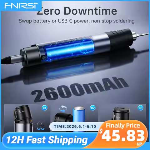 FNIRSI HS-03 Wireless Soldering Iron 10W Rechargeable Portable Soldering Iron 100-450℃ Adjustable Pr
