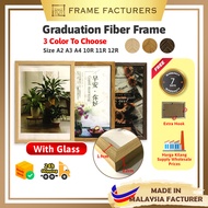 Photo Frame A2-12R With Glass/Acrylic 3 Color Choose Fiber Frame NEW MODEL Design Bingkai Gambar Din