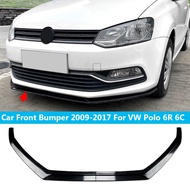 For VW Polo 6R 6C 2009 2010-2017 Car Front Bumper Lip Splitter Diffuser Body Kit Spoiler Bumper Guar