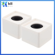 2 Pcs Microphone Station Logo Interview Ktv Host Cube for Stand ABS Shaped