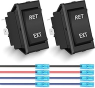 Nilight RET EXT Reverse Polarity Toggle Switch 2PCS On Off On DPDT 3 Position 12VDC Motor Control Po