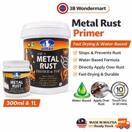 Otter Aqua Metal Rust Primer 300ml/1L Water-Based Anti-Rust Paint Fast Drying Metal Primer