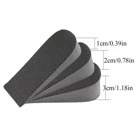 Invisible Height Increased Insoles Heel Pads Orthopedic Insoles Soft Anti-slip Foot Insoles 1/2/3cm 