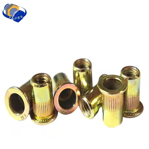 1/4 Inch Nuts 5/16 In 20 18 UNC Flat Head Rivnut Thread Insert Nut Kit Rivnut Insert Used for Automo