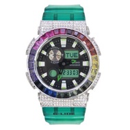 Casio GAX-100MSA-3A G-Shock Custom Watch- # Silver rainbow Fixed Size