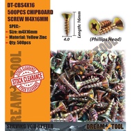 * DT-CBS4X16 500pcs Chipboard Screw M4 X 16mm
