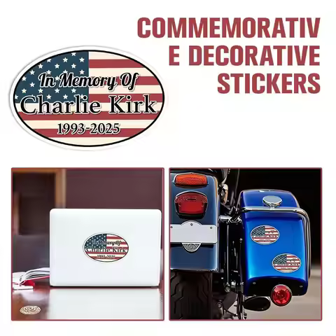 Commemorative Car Decorative Stickers Creative PVC Stickers Pray For Charlie Kirk Stickers Freedom A