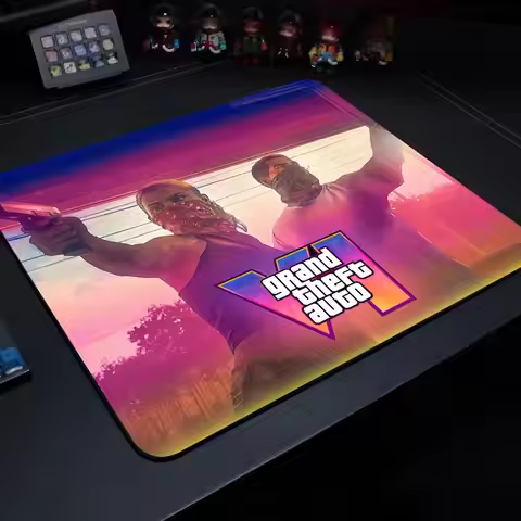 Rockstar Gta 6 Grand Theft Auto Mouse Pad Gaming Laptops Keyboard Mat Deskmat Pc Accessories Desk Pr