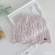 Korean Hat Korean Hat Knitted Hat Autumn Winter Gentle Hollow Crochet Hand Crochet 100% Wool Crochet