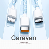 Caravan Crew 3 in 1 Cable TYPE-C / Micro / Lightningสายชาร์จเร็ว สายชาร์จ for iphone android