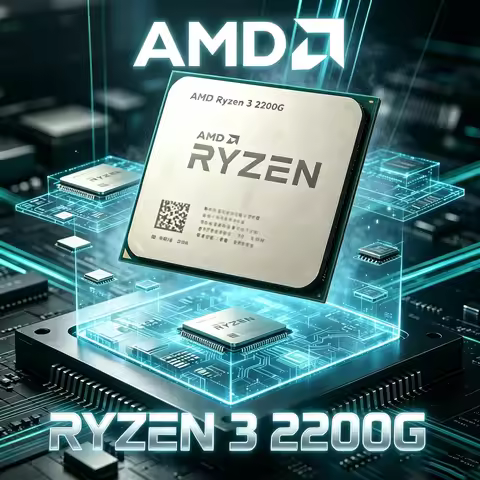 AMD Ryzen 3 2200G 4 Core 4 Thread R3 2200G CPU Processor Socket AM4 Vega 8 Graphics 3.5GHz Base 3.7G