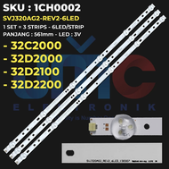 BACKLIGHT TV LED CHANGHONG 32 INCH 32C2000 32D2000 32D2100 32D2200