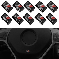 10pcs TRD 3D Small Emblem Badge Sticker Steering Wheel Decal for Toyota TRD CROWN REIZ Racing LOGO T