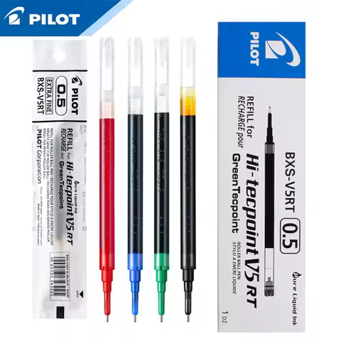 12Pcs Pilot BXS-V5RT(VR5) Gel Ink Pen Refill for Hi-Techpoint BXRT-V5/GR5 Liquid 0.5mm Rollerball Bl
