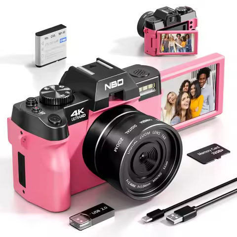 NBD Photography Digital Camera 48MP&4K Video/Vlog Camera with WiFi 60FPS Auto Focus Travel Camera fo