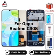 100% LCD ทดสอบแล้วสำหรับ OPPO Realme C30S RMX3690 จอแสดงผลแผงหน้าจอสัมผัส Digitizer อะไหล่ทดแทนประกอ