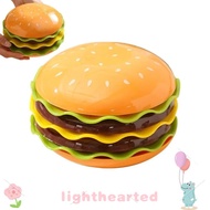 LIGHTHEARTED Stackable Hamburger Plate Set, Burger-Shaped 5/7 Layers Mini Dinner Plate, Creative Pla