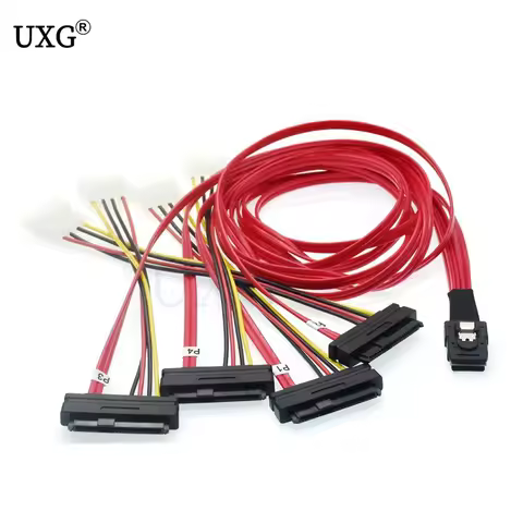 Internal Mini SAS 4i SFF-8087 36 Pin to SAS 4x SFF-8482 29Pin Hard Disk SAS Cable Powered by Molex 4