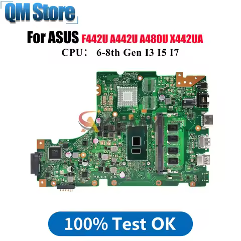 X442UA Laptop Motherboard For ASUS F442U X442UR X442URR X442UQ X442UNR X442U A480U A442U X442UF X442