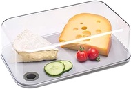 Mepal, MODULA Cheese Dome for Cheddar or Parmesan Including Transparent Dome and Cutting Board, Airtight, Portable, BPA Free, Holds 95 oz, 1 Count