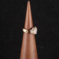 CARTIER(卡地亞) PANTHÈRE DE CARTIER 豹子頭 祖母綠 半鑲鑽寬版 戒指 18K玫瑰金/鑽石 50 玫瑰金 18K