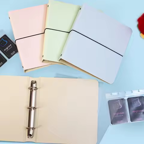 A5 3 Ring Binder Kpop Photocards Holder Photo Album Pocket Sleeves Clear Photo Card Collect Book Loo
