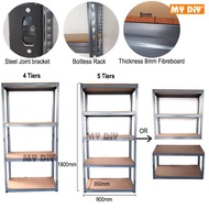 DIY Online4u - DIY 2 In 1 Boltless Rack 4 levels or 5 Levels 1800mm(H)X350mm(D)X900mm(L) 80kg WEIGHT