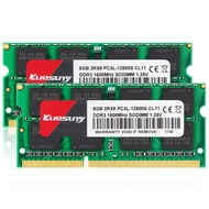 KUESUNY 16GB Kit (8GBX2) DDR3L-1600 Sodimm RAM, PC3L-12800/PC3L-12800s Memory 204 Pin 1.35V/1.5V CL1