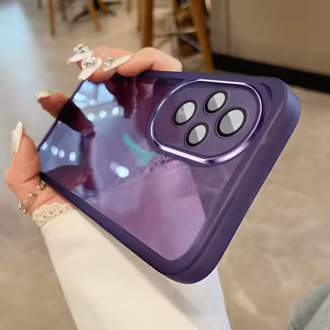 Luxury Built-in Lens Film HD Transparent Soft Case for Honor 200 100 Pro 90 80 Se 70 60 X50i Plus X4