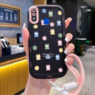 Case hp for VIVO Y91 Y91i Y93 Y95 Y91C Y1S Y90 Case Cute Cat Rain Pattern Silicone Phone Case Person