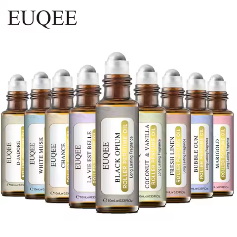 EUQEE 10ml Roller Smear Fragrance Oil For Women Fresh Line Coconut Vanilla Angel for Aromatherapy,Di