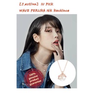 [J.estina] IU PICK WAVE PERLINA 14K Necklace (JJP1NF2BS202R4420)(NO154), Korean necklace, Korean production, j.estina genuine, high quality jewelry