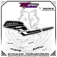 WIN Striping Variations of TRANSPARENT WIN Stickers CODE 13 PREMIUM MATERIAL
