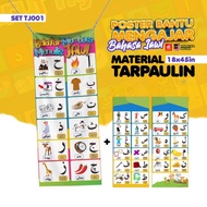 POSTER BAHAN BANTU MENGAJAR BAHASA JAWI | BANNER ALIFBATA | POSTER HURUF HIJAIYAH | SET KECERIAN KEL
