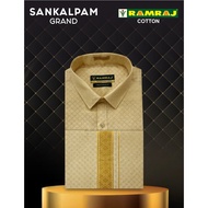 Shirt & Dhoti (Mappilai) grand cotton match dhoti, Pattu Veti,party wear, marriage wear