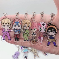 Anime JoJo's Bizarre Adventure Keychain Bruno Bucciarati Cosplay Accessories Key Chain Pendant Cartoon Keyring Bag Charms Gifts