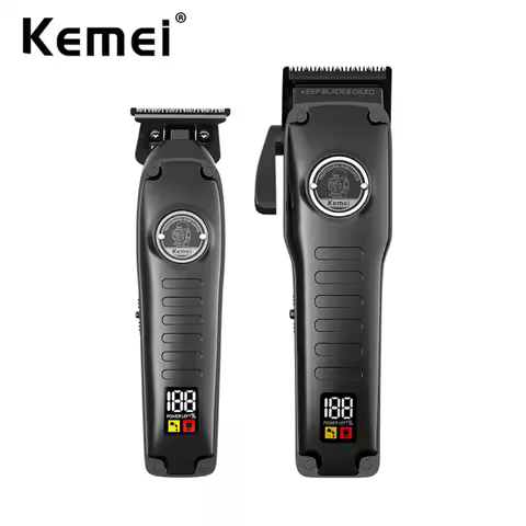 Kemei Professional Barber Fade Clippers 0mm Zero Gapped Edgers Hair Trimmer Electric Men Bald Head F
