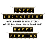 Happy Wedding Engagement Anniversary Banner Valentine's Day Anniversary Birthday Decorative/ Happy B