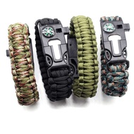 Whistling Firestone Compass Umbrella Bracelet Outdoor Emergency Survival
