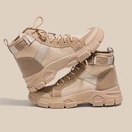 Martin Boots - Thick-Soled Canvas Knight Short Boots