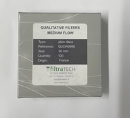 กระดาษกรอง Filter Paper (Quanlitative Analytical Filter) QL03 Dia.90 mm. ; Filtratech France