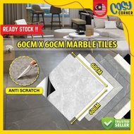 60x60CM Self-Adhesive Marble Tiles | PVC Floor Sticker | Vinyl Flooring Mozek Lantai Pelekat