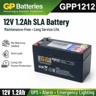 ORIGINAL GP 12V 1.2Ah Rechargeable Sealed Lead Acid Battery - GPP1212 GP BackUp Battery 12V1.2AH Rec