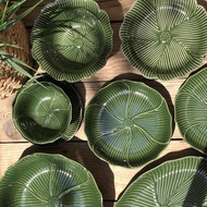 MURADITOHOME LEAF CABBAGE Tableware Serveware Dinnerware Plate Bowl Dipsauce Ceramic