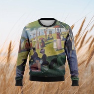 Ang Sweatshirt na may larawan ng pintura ni Georges Seurat na "Sunday Afternoon sa Isla ng La Grande