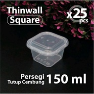 THINWALL DM 150 ML Plastik Cup Pudding Kotak Persegi MINI / 150ML