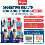 [BUNDLING 4pcs] Majes High Protein Digestive Health 1.5kg Dog Food Smooths Digestion Probiotic Dog F