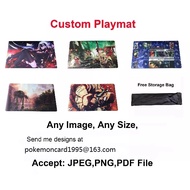 CUSTOM Playmat Any Image Size For TCG Card Games Board Games MGT/PKM/YGO/Batterfield Natural Rubber + Clothes Playmat Mouse Pad